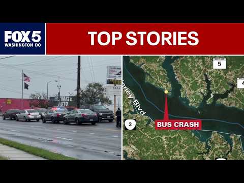 Students injured in Charles County school bus crash; Maryland man dead after shooting girlfriend