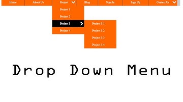 Create  Drop Down Menu, ‍Sub Menu HTML & CSS Bangla Tutorial