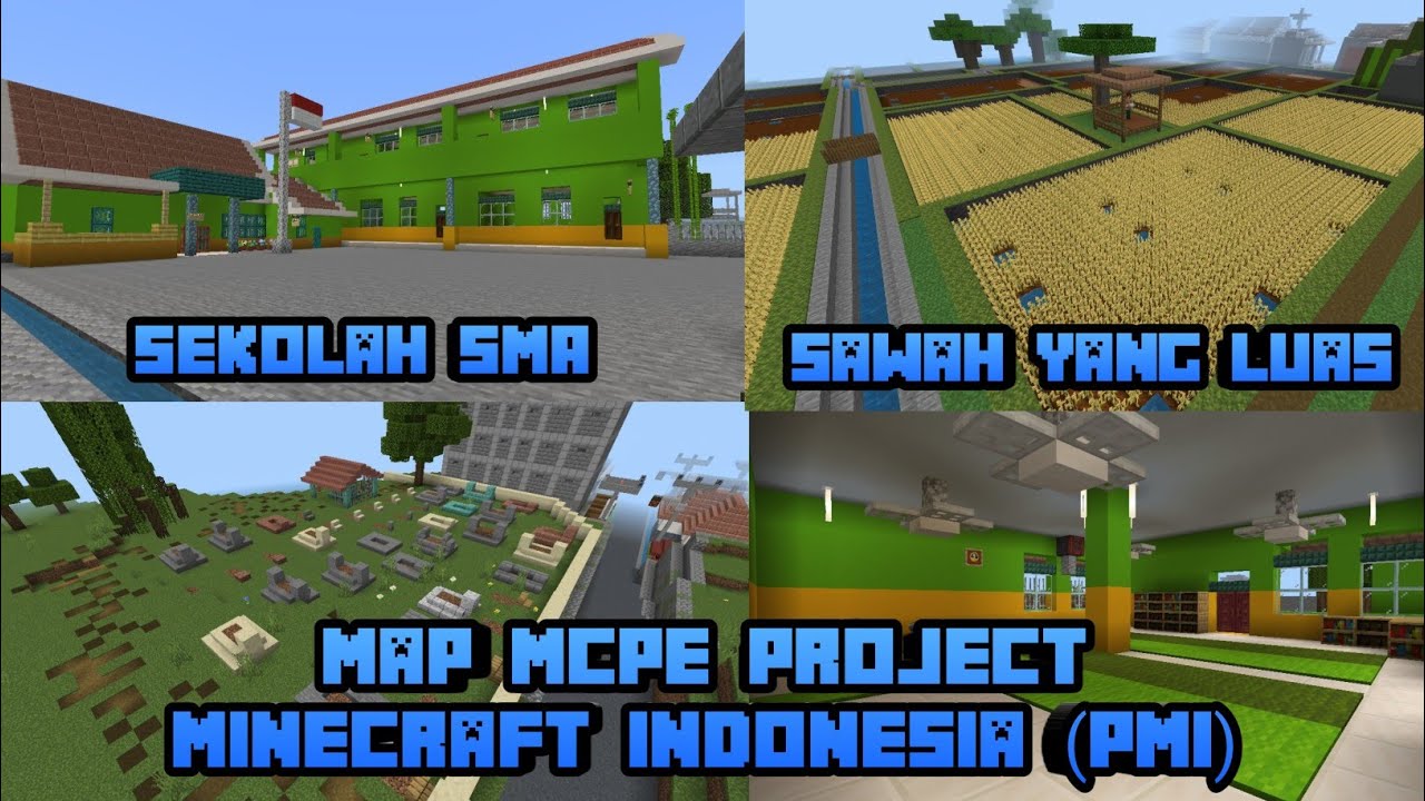 Map ini penuh dengan sawah yang luas-Map Mcpe Project Minecraft ...