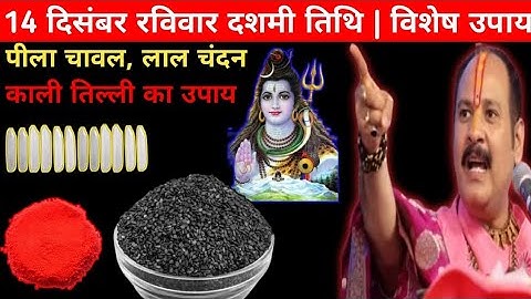 14 दिसंबर रविवार दशमी तिथि | पीला चावल, लाल चंदन और काली तिल्ली का अचूक उपाय | Pandit Pradeep Mishr