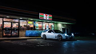 Night Ride | Anthonys White Fd Rx-7 [4K]