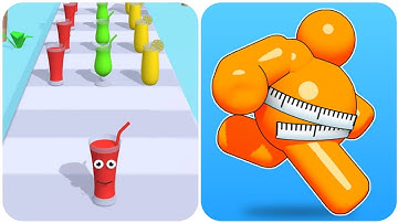 Who Wins The Merge Showdown? Tall Man Run 3D Vs Juice Run 3D  All New Levels Game Mobile Walkthrough
