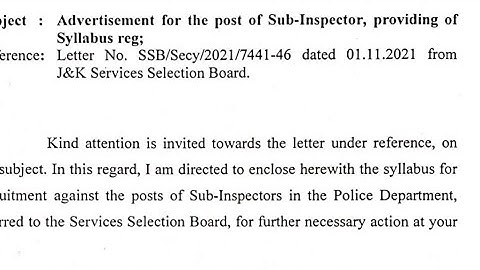 JKP Sub Inspector Syllabus || Real or Fake?????????????