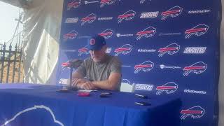 Bills coach Sean McDermott provides an injury update at training camp