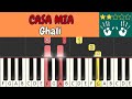 GHALI - CASA MIA - piano tutorial  - SANREMO 2024