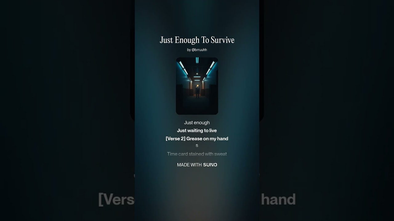 Just enough to survive