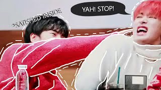 Wonho and Minhyuk teasing/annoying each other
