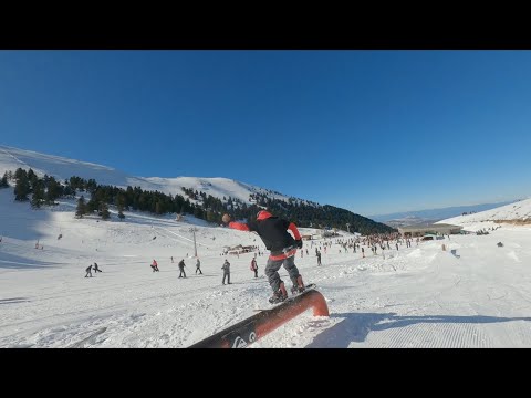 Chasing snowboarders at
