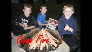 Camp Fire Building - Cubscout Eric