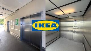 Awesome Motor! Big Modded Dover Hydraulic Elevators- IKEA Parking Garage- Emeryville, CA