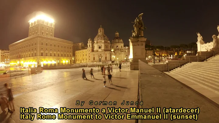 Italy Rome Monument to Victor Emmanuel II sunset
