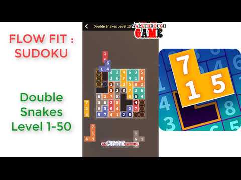 Flow Fit: Sudoku | Double Snakes Pack Level 1 - 50 | Walkthrough