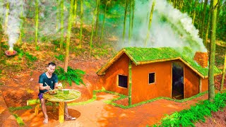 How To Build House Underground From Start To Finish 30 Days In The Forest  Roast Duck For Dinner