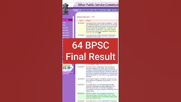 64 BPSC Final Result