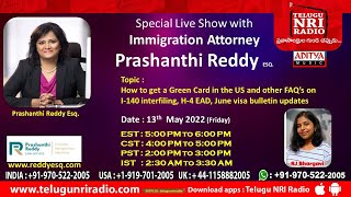 Special Show With || Immaigration Attorney || Prashanthi Reddy || RJ Bhargavi || Telugu NRI Radio