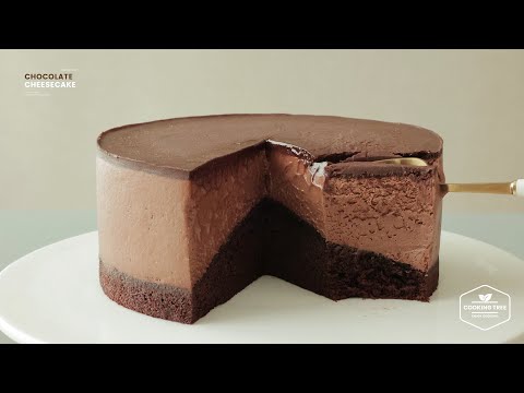 초콜릿 치즈케이크 (노젤라틴) 만들기 : Chocolate Cheesecake (No-<strong>Gelatin</strong>) Recipe | Cooking tree