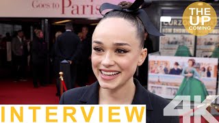 Rose Williams on Mrs Harris Goes to Paris, Dior dresses, Lesley Manville at London premiere