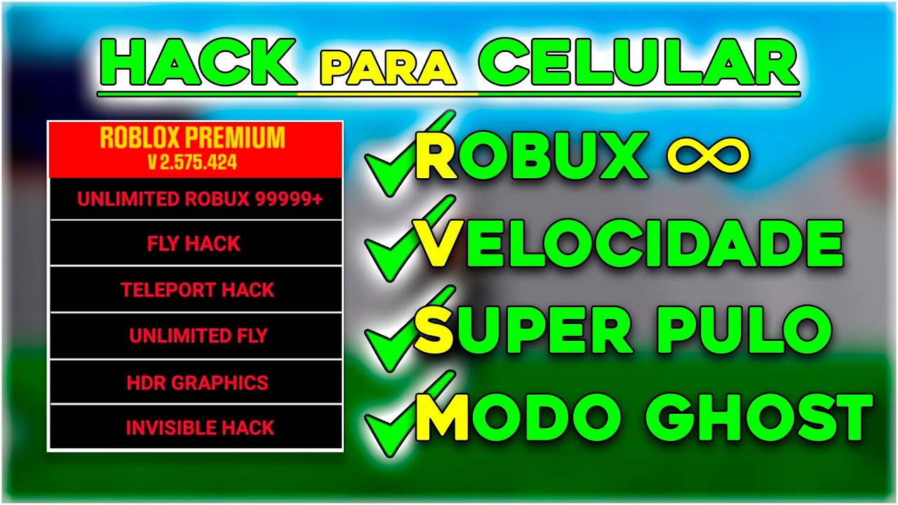 NAO PERCA!!! MOD MENU ATUALIZADO DE ROBLOX HACK ROBLOX/ VOAR/SKINS RARAS /ROBUX  INFINITO E MAIS!!! 