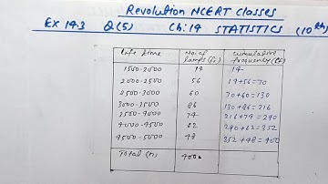 Ex 14.3 Q(5) | Chapter:14 STATISTICS | NCERT Maths Class 10 | CBSE Board