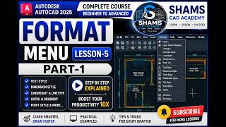 AutoCAD Beginner to Advanced | Lesson-5 Part-1 | FORMAT Menu Complete Tutorial (Hindi)