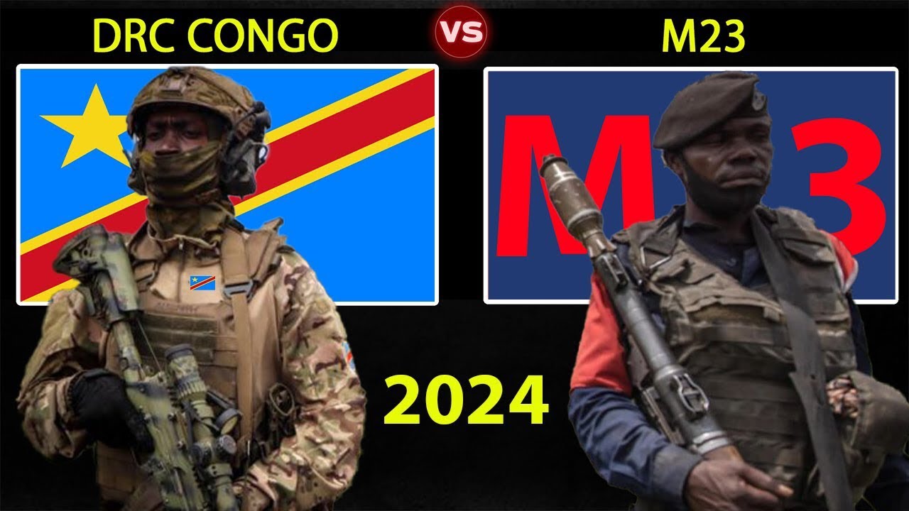 DRC Congo vs M23 military power comparison 2024 / DRC Congo vs M23