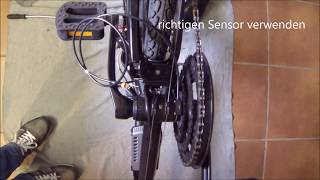 E-Bike Umbau Bafang T281 Doppelhall Sensor Einbau