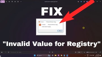 How to Fix "Invalid Value for Registry" Error in Windows