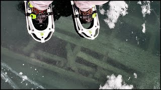 ICE FISHING A SHIPWRECK on Clear Ice | Fresh Cooked Trout