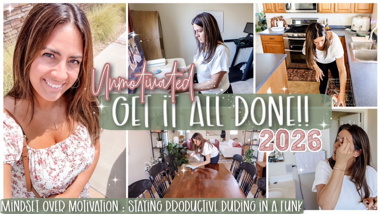 REAL LIFE GET IT ALL DONE :: A Realistic Home Reset Day When You Don't Feel Like Doing Anything!!