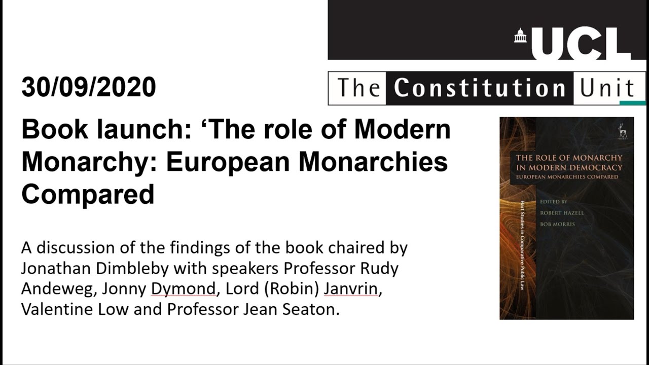 Book launch: 'The Role of Monarchy in Modern Democracy: European