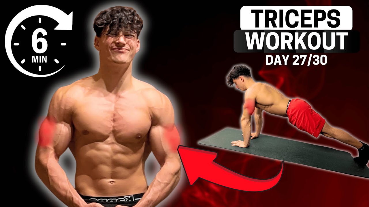 ДЕНЬ 27 ≫ 6 МИН. ТРИЦЕПСЫ ≫ Наращивание мышц дома ≫ Thomascali