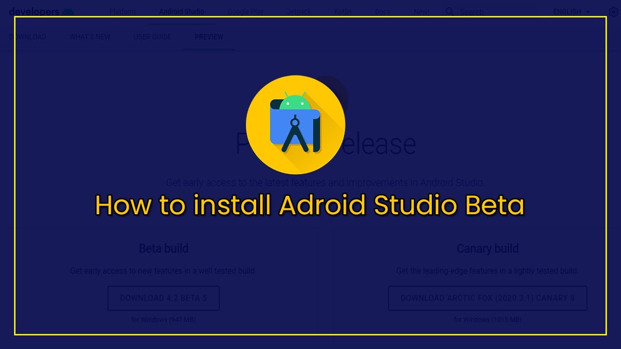 How to install Android Studio Beta Version | Download Android Studio Beta | Android  studio  - YouTube