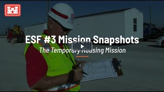 ESF#3 Snapshot: The Temporary Housing Mission