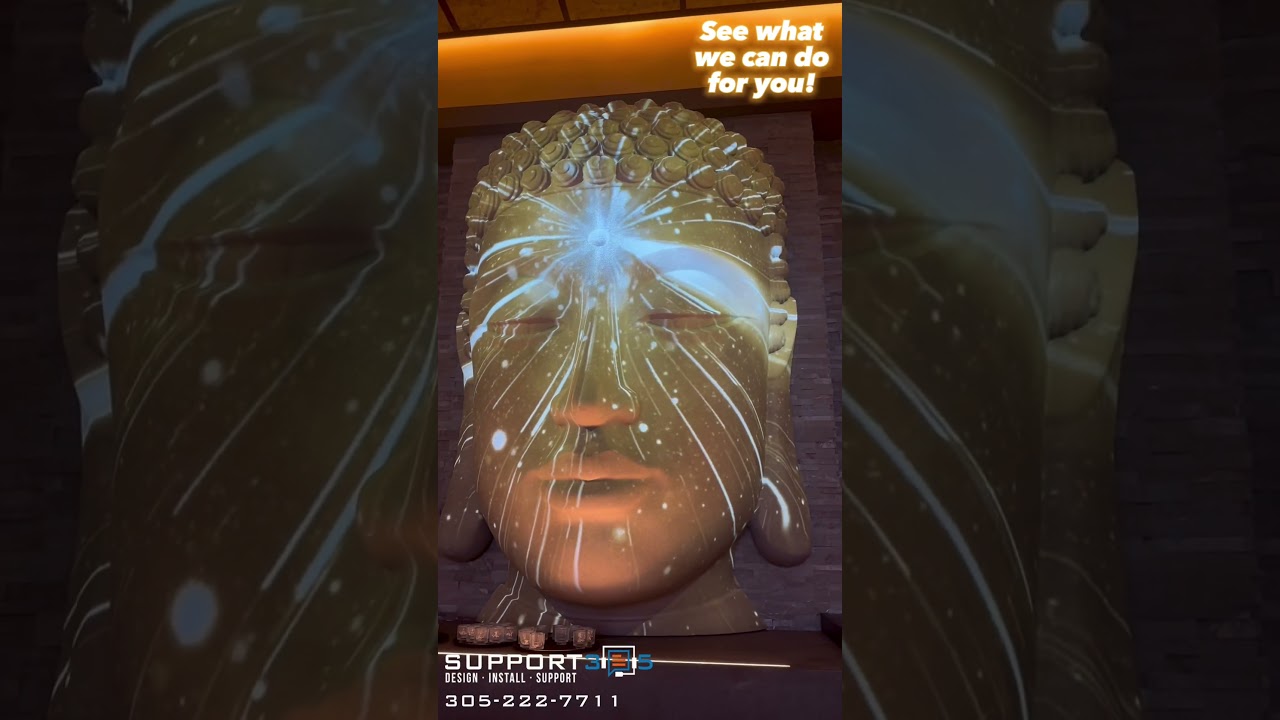 3D Projection on Buddha Statue
