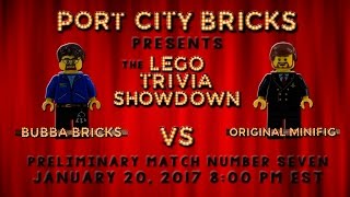 LEGO Trivia Showdown - Myself vs Bubba Bricks - LIVE Tonight at Port City Bricks