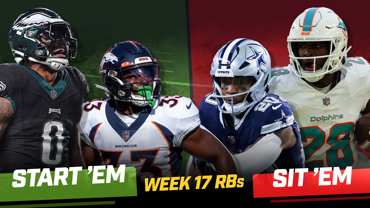 Nfl Rbs Starting Start Em, Sit Em RBs: Week 17 - YouTube