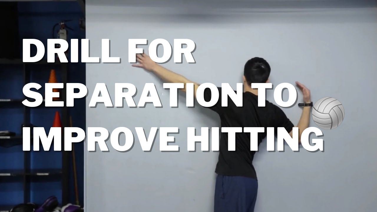 Improve Hitting With This Wall Drill 🏐- Hip Shoulder and Arm Separation