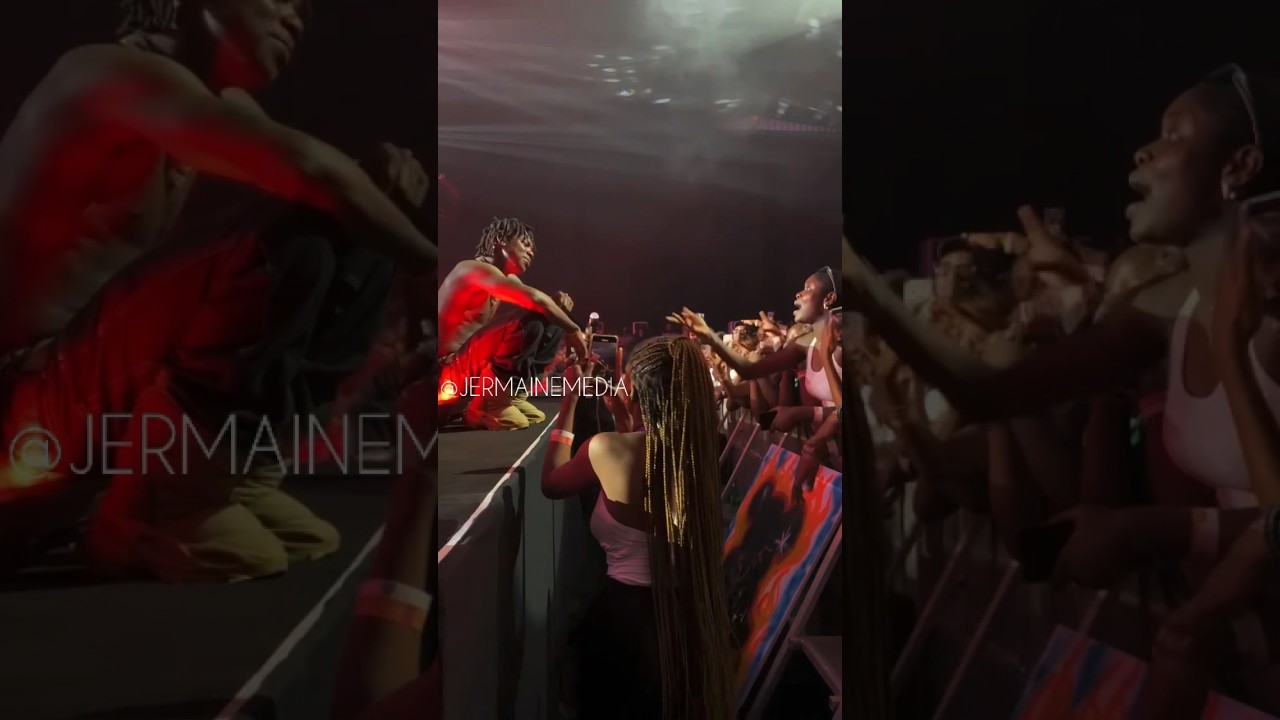 Rema performs for a lucky fan 