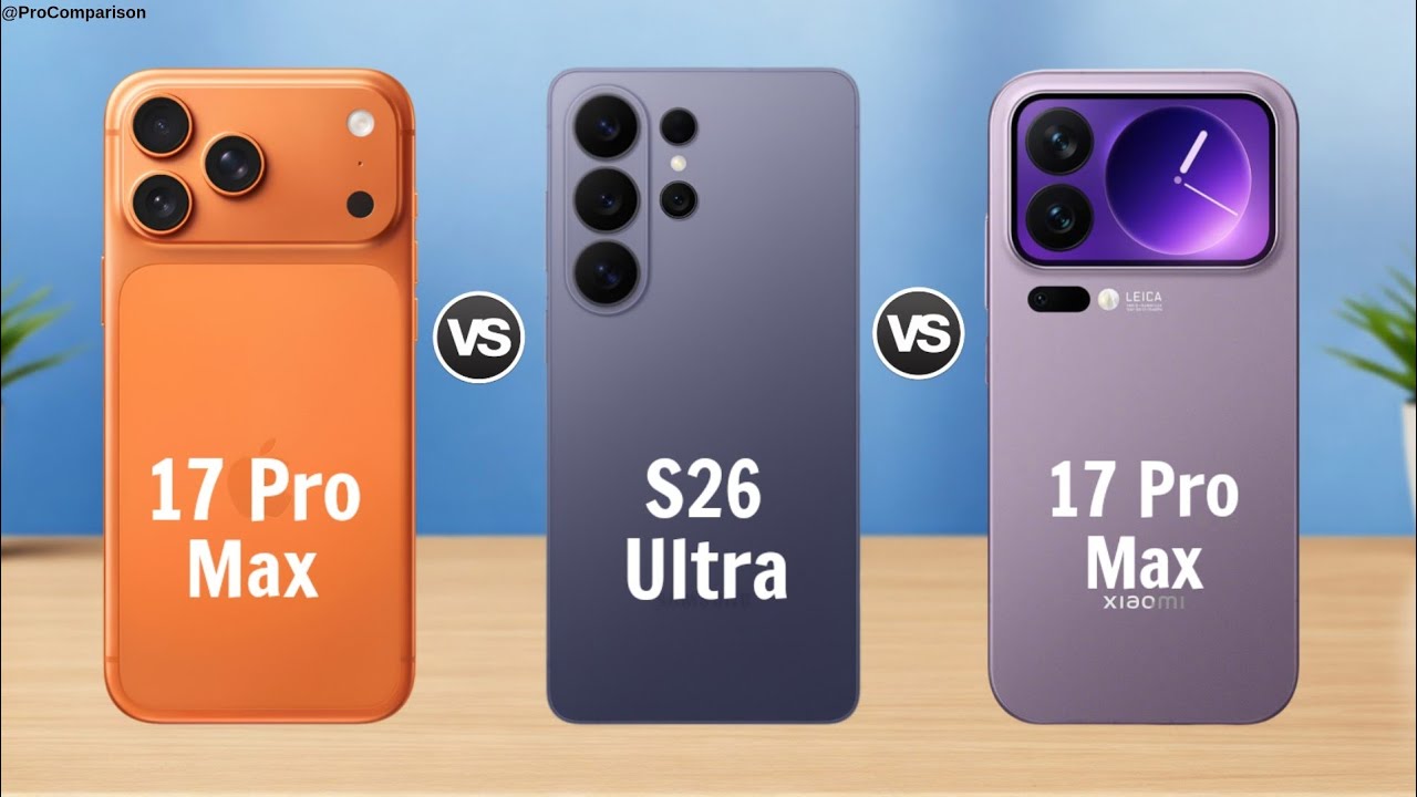 iPhone 17 Pro Max vs Samsung Galaxy S26 Ultra vs Xiaomi 17 Pro Max || Full Comparison 