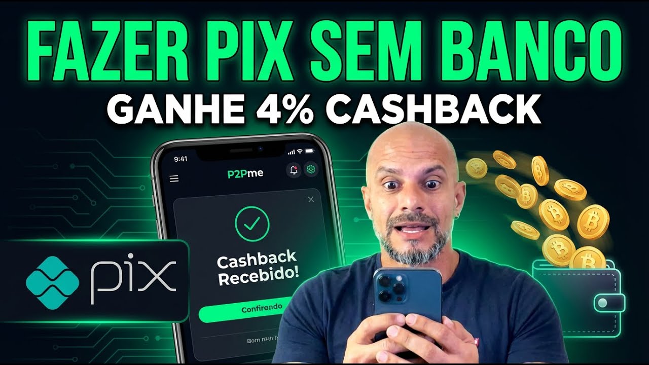 4% de Cashback no PIX? O Novo Off-Ramp Secreto (P2Pme)
