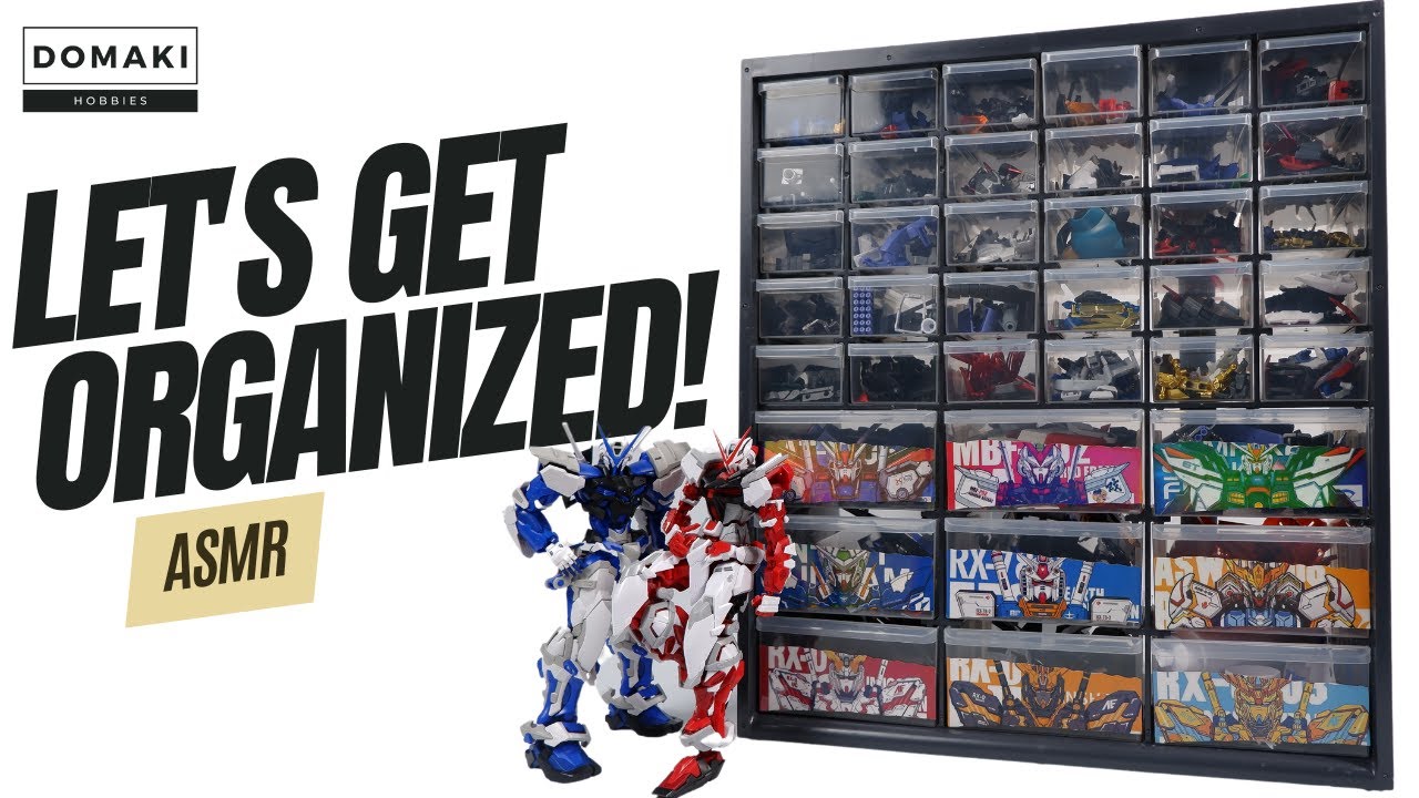 Organize my gunpla parts ASMR Satisfying and organizing parts on a