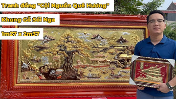 Báo giá tranh Cội Nguồn Quê Hương bằng đồng 1m27x2m37 khung gỗ sồi - Anh Thơ đồ đồng Thành Tâm