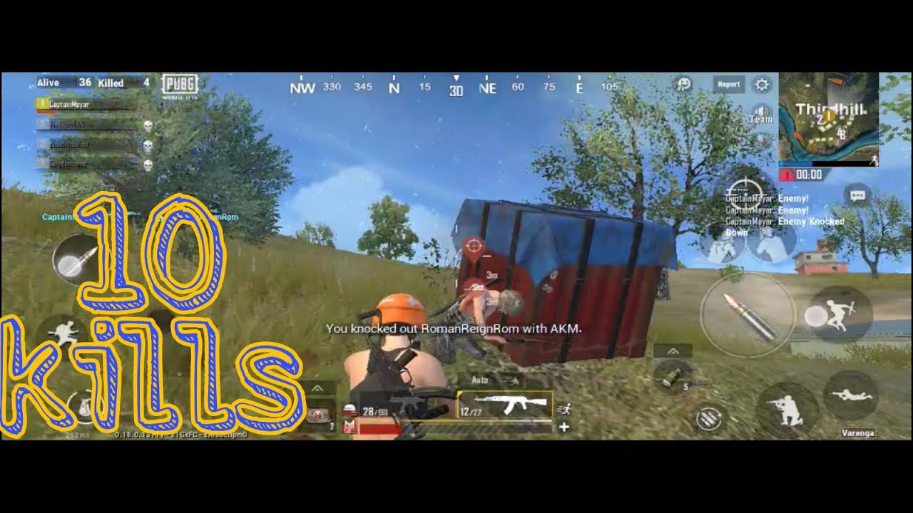 Captain Rush Game Play In Thirdhill In Pubg Mobile Lite 10 Kills - YouTube