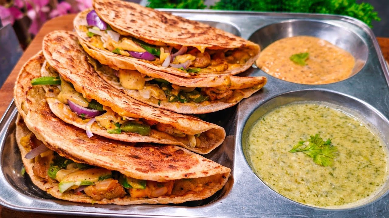 High-Protein Leftover Roti Quesadillas Recipe | Healthy &Easy Leftover Roti Snack | Evening Snacks |