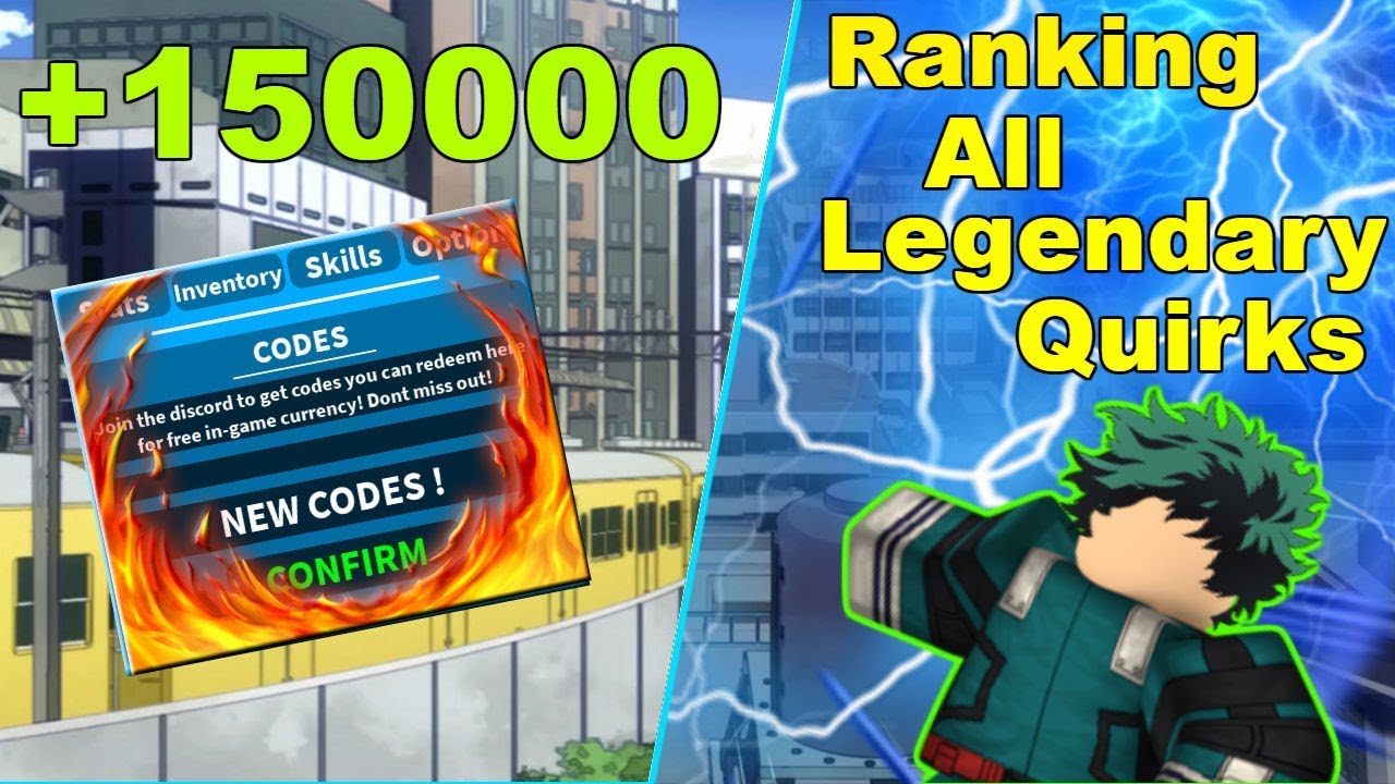 150000 New Codes Ranking Legendary Quirks Boku No Roblox - 150k cash code in boku no roblox remastered roblox youtube