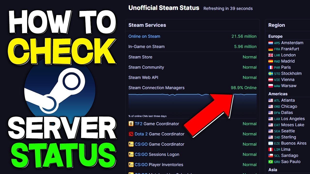 How to check if Steam is down? server status and more explained