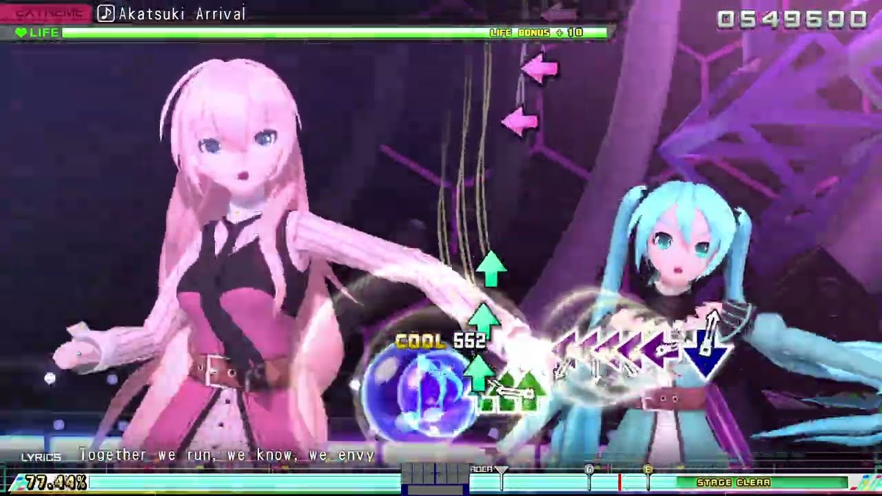 Miku and Luka Akatsuki Arrival Project Diva Mega Mix+ [8.5 ★ Extreme Perfect]