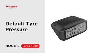 Restoring Default TPMS Settings | Mata1