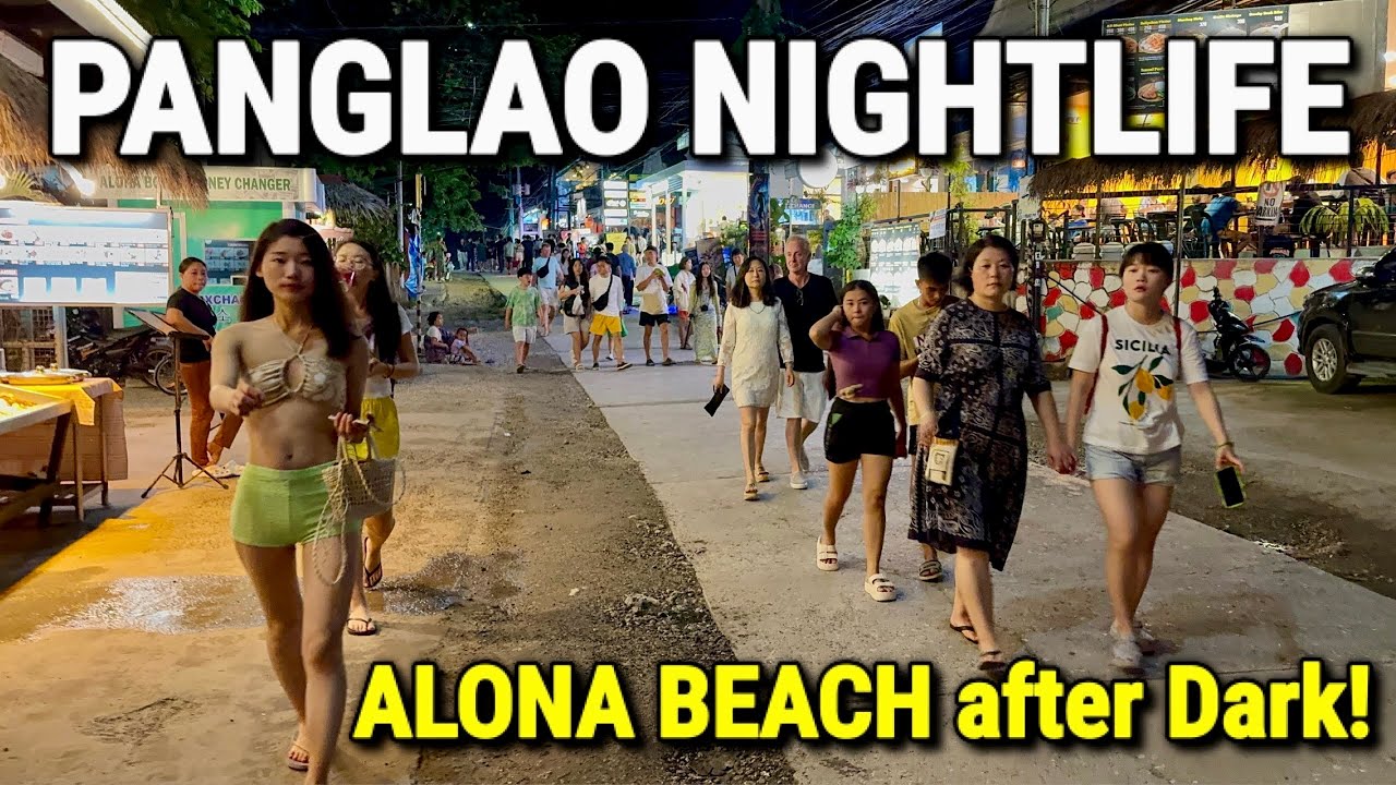 The Best NIGHTLIFE Spot on Panglao Island, Philippines | Alona Beach, Bohol 2025 Night Scenes
