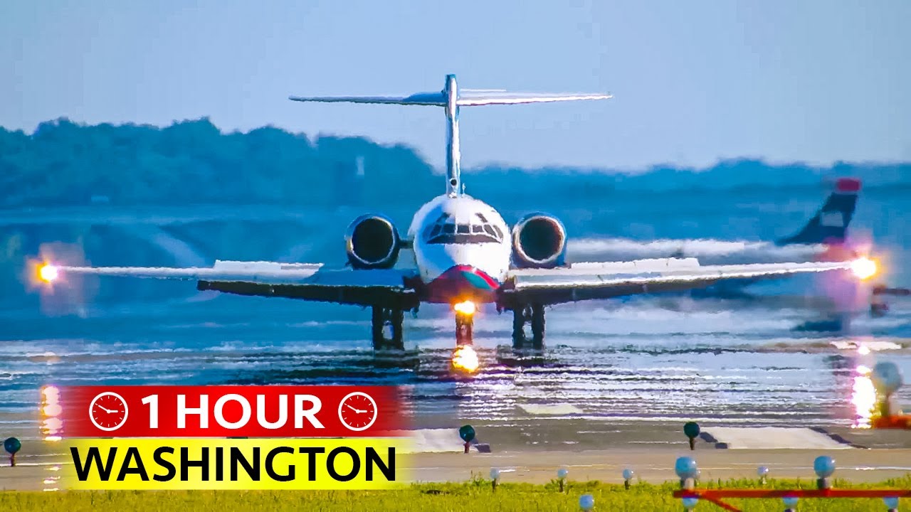 1 Hour of Plane Spotting at WASHINGTON DCA (2014)